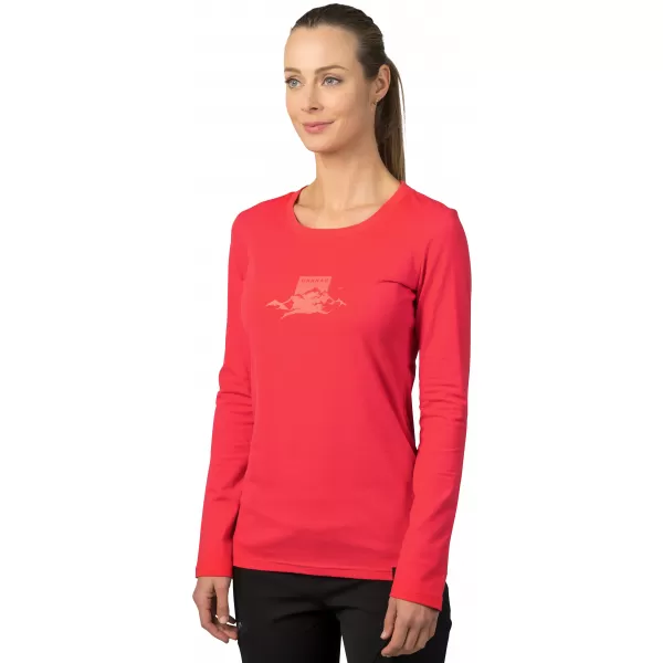  Damen-T-Shirt mit langen Ärmeln HANNAH ELARA HIBISKUS 