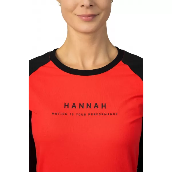  Damen-T-Shirt mit langen Ärmeln HANNAH PRIM HIBISKUS/ANTHRAZIT 
