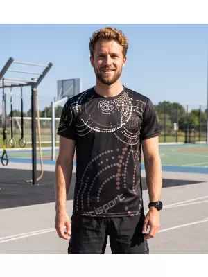 Premium-T-Shirt für Herren ALTISPORT VOJ/ALM003TR01 SCHWARZ BRAUN