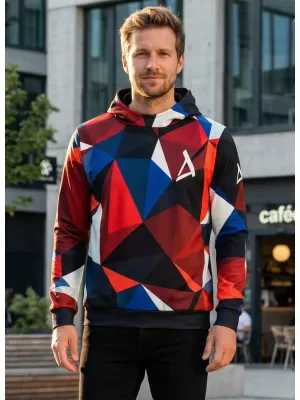 Premium-Sweatshirt für Herren ALTISPORT VOJ/ALM007MI01 MARINEBLAU/ROT