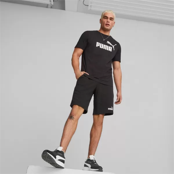  Herren-T-Shirt PUMA ESS+ 2 COL LOGO TEE 586759-61 SCHWARZ 