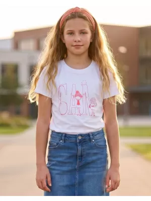 Mädchen-T-Shirt SAM 73 IELENIA KT 506 WEIß