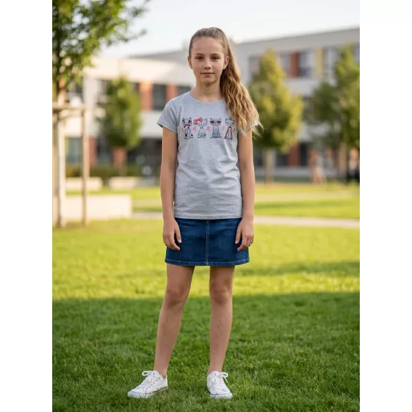  Mädchen-T-Shirt SAM 73 AXILL KT 508 HELLGRAU 