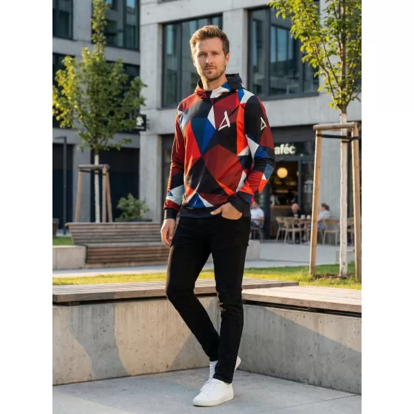  Premium-Sweatshirt für Herren ALTISPORT VOJ/ALM007MI01 MARINEBLAU/ROT 