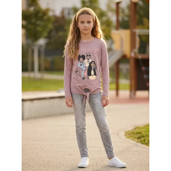  Mädchen-T-Shirt mit langen Ärmeln SAM 73 VADANIA KT 505 ALTE ROSE 