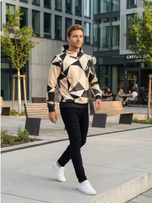 Premium-Sweatshirt für Herren ALTISPORT VOJ/ALM007MI01 BRAUN