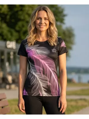 Hochwertiges Funktions-T-Shirt für Damen ALTISPORT VOJ/ALW001TR01 SCHWARZ/HELLROSA