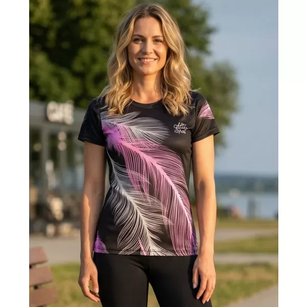  Hochwertiges Funktions-T-Shirt für Damen ALTISPORT VOJ/ALW001TR01 SCHWARZ/HELLROSA 
