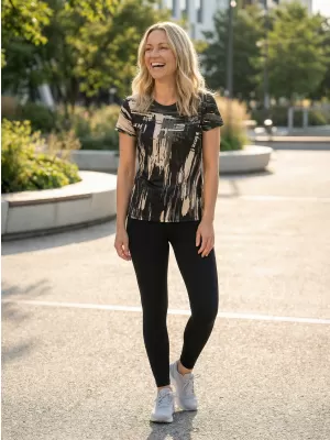 Hochwertiges Funktions-T-Shirt für Damen ALTISPORT VOJ/ALW010TR01 SCHWARZ BRAUN
