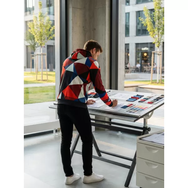  Premium-Sweatshirt für Herren ALTISPORT VOJ/ALM007MI01 MARINEBLAU/ROT 
