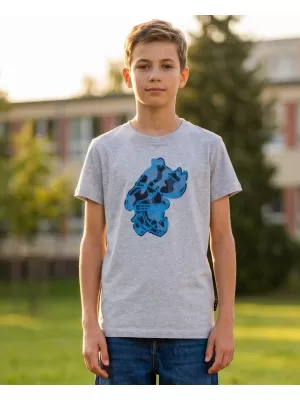 T-Shirt für Jungen SAM 73 SILAQUI KT 502 HELLGRAU