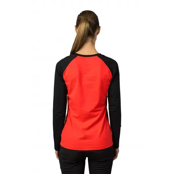  Damen-T-Shirt mit langen Ärmeln HANNAH PRIM HIBISKUS/ANTHRAZIT 