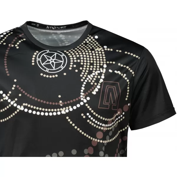  Premium-T-Shirt für Herren ALTISPORT VOJ/ALM003TR01 SCHWARZ BRAUN 