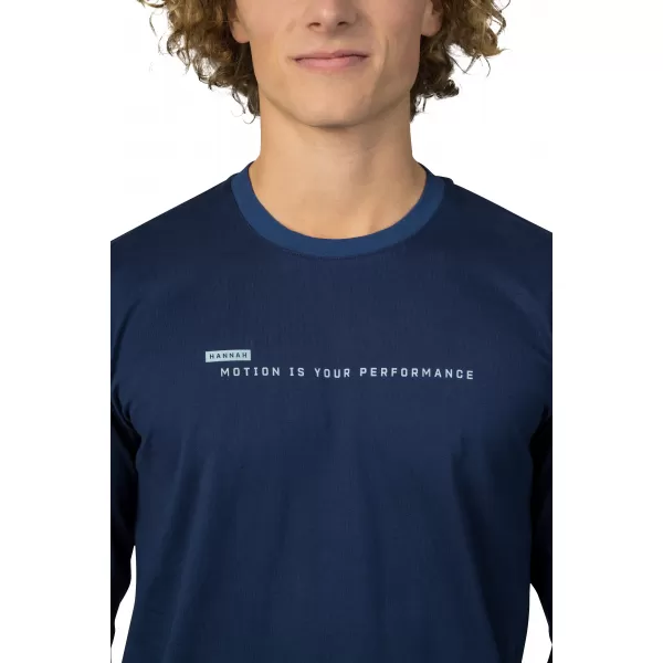  Herren-T-Shirt mit langen Ärmeln HANNAH KIRK PATRIOTBLAU 