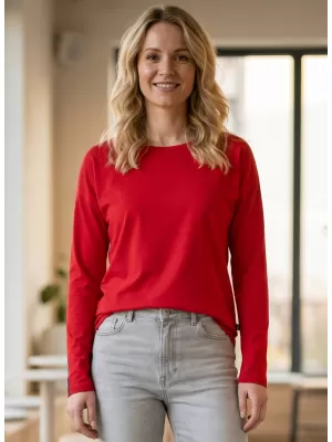 Damen-T-Shirt mit langen Ärmeln SAM 73 PATTY WT 895 ROT