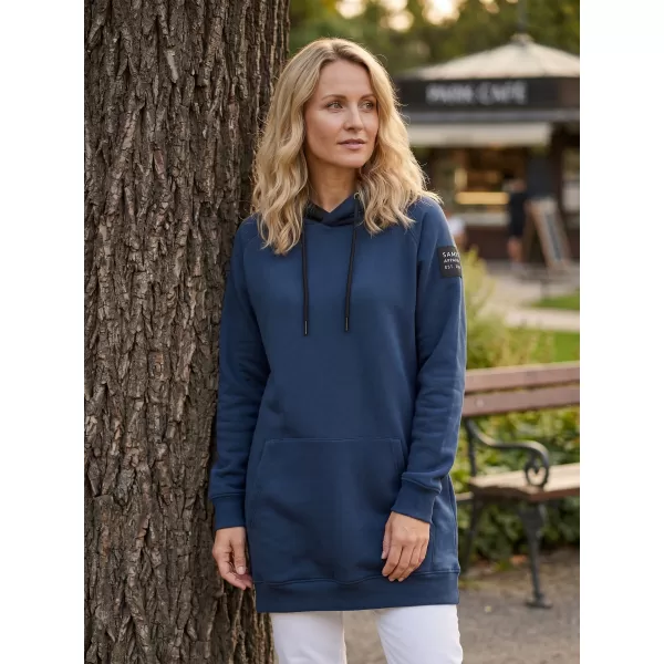  Erweitertes Damen-Sweatshirt mit Kapuze SAM 73 TRUDY WM 782 STAHLBLAU 