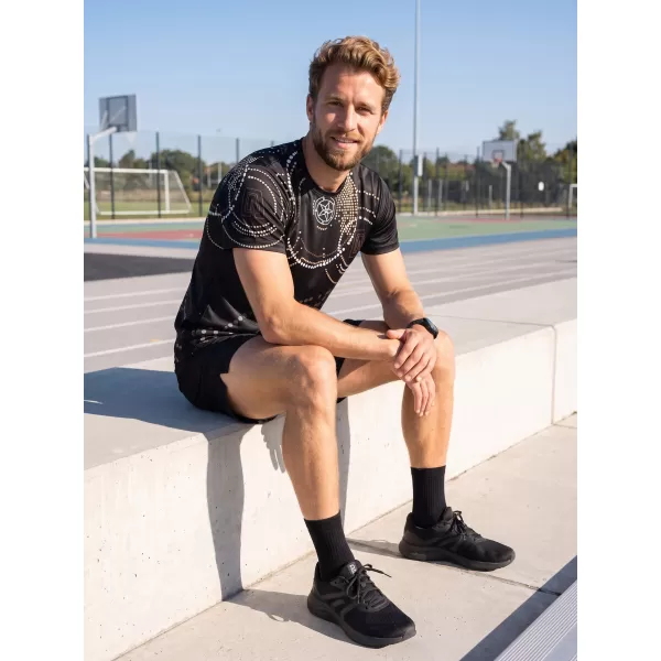  Premium-T-Shirt für Herren ALTISPORT VOJ/ALM003TR01 SCHWARZ BRAUN 