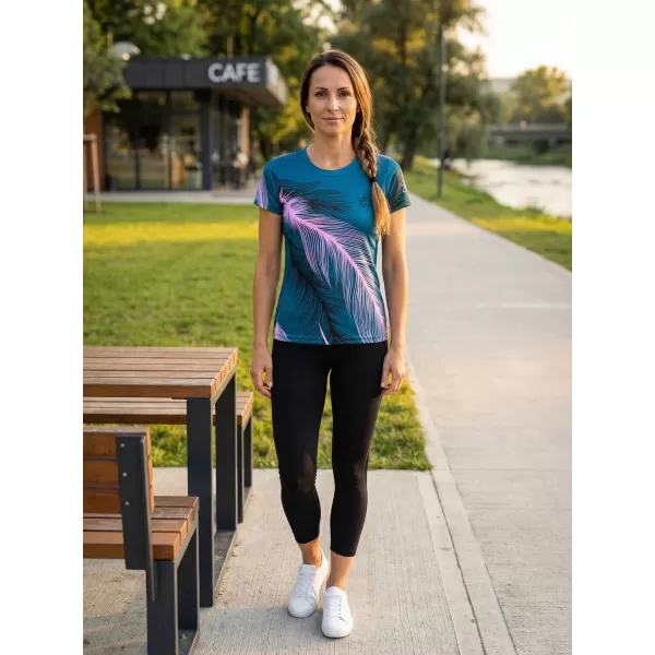  Hochwertiges Funktions-T-Shirt für Damen ALTISPORT VOJ/ALW001TR01 PETROL/HELLROSA 