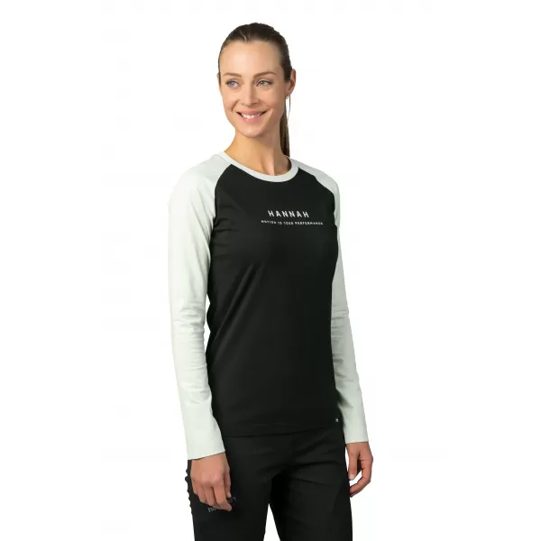  Damen-T-Shirt mit langen Ärmeln HANNAH PRIM ANTHRAZIT/MORGENBLAU 