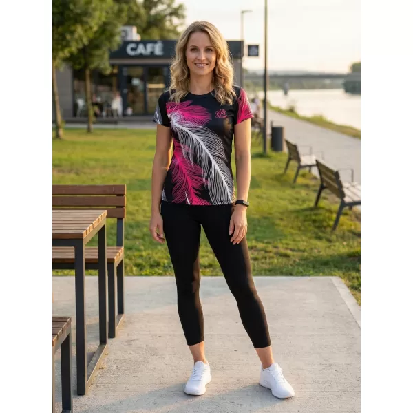  Hochwertiges Funktions-T-Shirt für Damen ALTISPORT VOJ/ALW001TR01 SCHWARZ ROSA 
