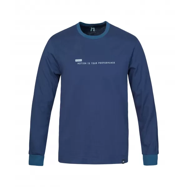  Herren-T-Shirt mit langen Ärmeln HANNAH KIRK PATRIOTBLAU 
