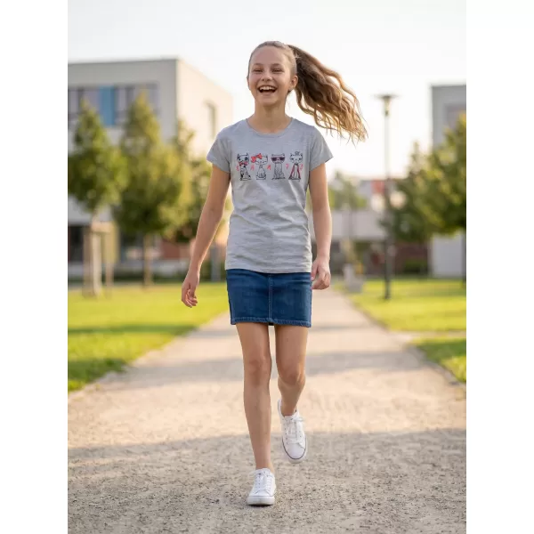  Mädchen-T-Shirt SAM 73 AXILL KT 508 HELLGRAU 