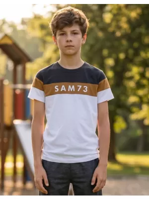 T-Shirt für Jungen SAM 73 KALLAN KT 503 WEIß