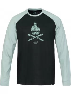 Herren-T-Shirt mit langen Ärmeln HANNAH HANES ANTHRAZIT/SCHIEFERGRAU