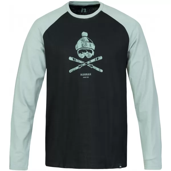  Herren-T-Shirt mit langen Ärmeln HANNAH HANES ANTHRAZIT/SCHIEFERGRAU 