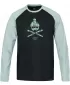 Herren-T-Shirt mit langen Ärmeln HANNAH HANES ANTHRAZIT/SCHIEFERGRAU