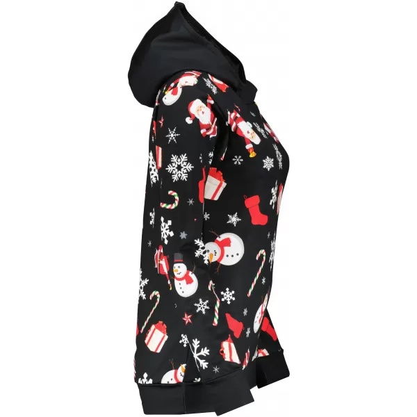  Premium-Sweatshirt für Damen ALTISPORT VOJ/ALWVN1MI01 SCHWARZ 