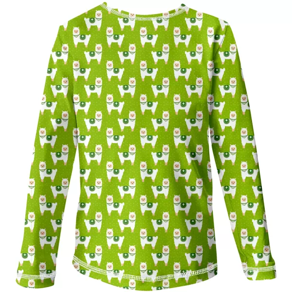  Langes Kinder -Shirt für Kinder WAMU LAMY NA PASTVĚ GRÜN 