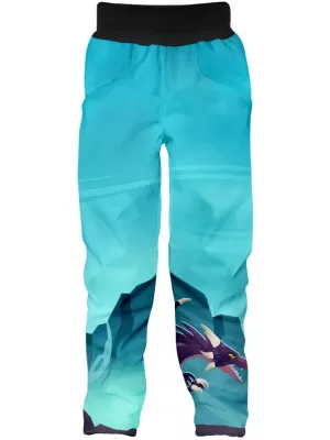 Softshellhose für Kinder WAMU DRAGON FANTASY BLAU