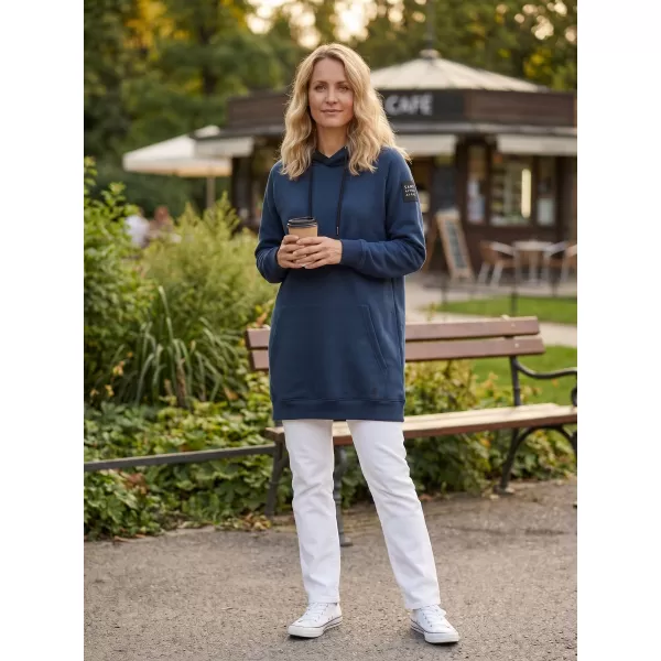  Erweitertes Damen-Sweatshirt mit Kapuze SAM 73 TRUDY WM 782 STAHLBLAU 