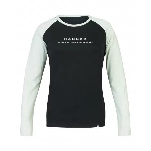  Damen-T-Shirt mit langen Ärmeln HANNAH PRIM ANTHRAZIT/MORGENBLAU 