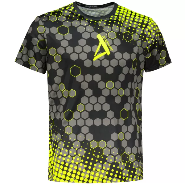  Hochwertiges Funktions-T-Shirt für Herren ALTISPORT VOJ/ALM005TR01 SCHWARZ UND GELB 