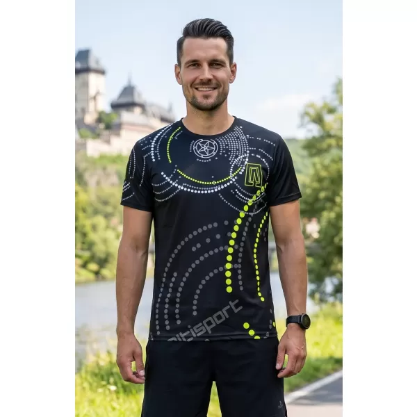  Premium-T-Shirt für Herren ALTISPORT VOJ/ALM003TR01 SCHWARZ UND GELB 