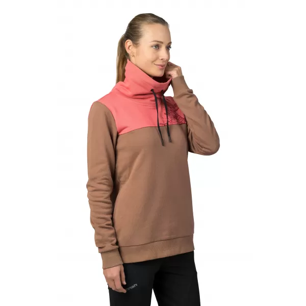  Damen-Sweatshirt HANNAH SIBELE COCA-MOKKA/VERBLASSTES ROSA 