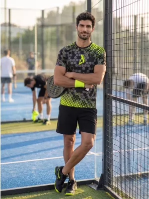 Hochwertiges Funktions-T-Shirt für Herren ALTISPORT VOJ/ALM005TR01 SCHWARZ UND GELB