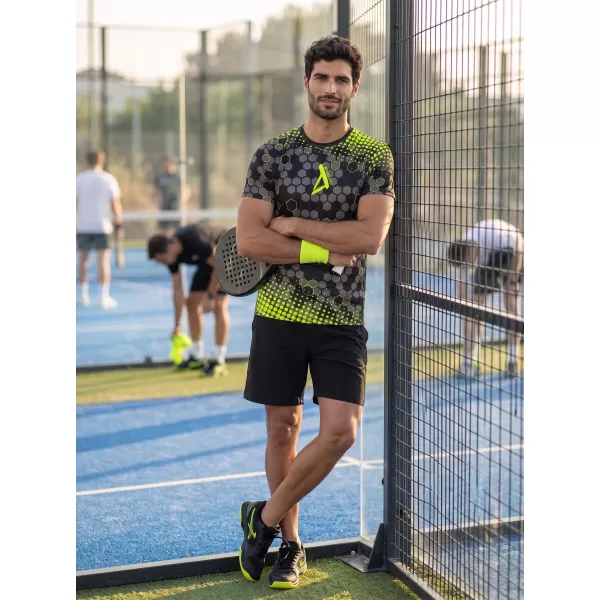  Hochwertiges Funktions-T-Shirt für Herren ALTISPORT VOJ/ALM005TR01 SCHWARZ UND GELB 