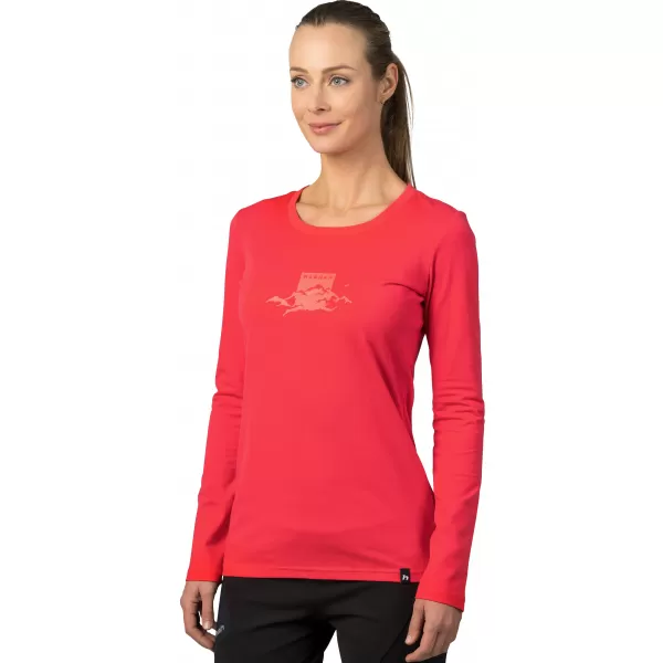 Damen-T-Shirt mit langen Ärmeln HANNAH ELARA HIBISKUS 