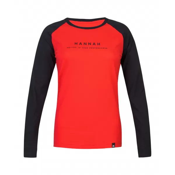  Damen-T-Shirt mit langen Ärmeln HANNAH PRIM HIBISKUS/ANTHRAZIT 