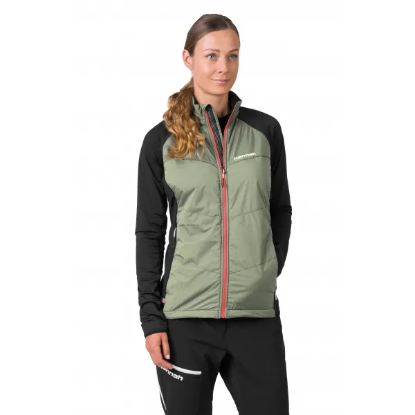  Damen-Sweatshirt HANNAH MAKANA GEBRANNTES OLIV/ANTHRAZIT 