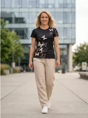 Hochwertiges Funktions-T-Shirt für Damen ALTISPORT VOJ/ALW002TR01 SCHWARZ BRAUN
