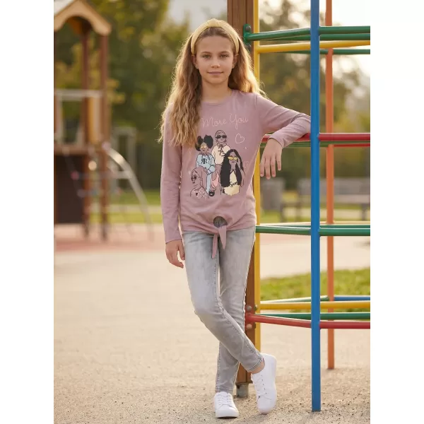  Mädchen-T-Shirt mit langen Ärmeln SAM 73 VADANIA KT 505 ALTE ROSE 