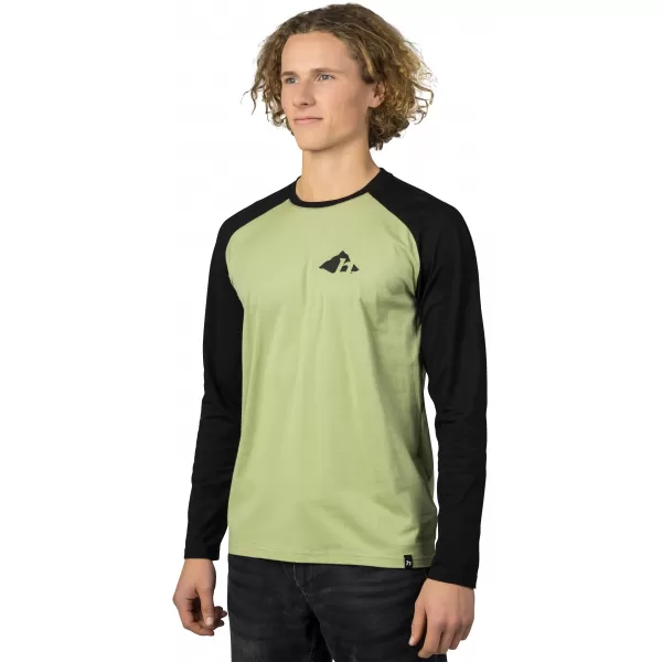  Herren-T-Shirt mit langen Ärmeln HANNAH HANES MOOSSTEIN/ANTHRAZIT 