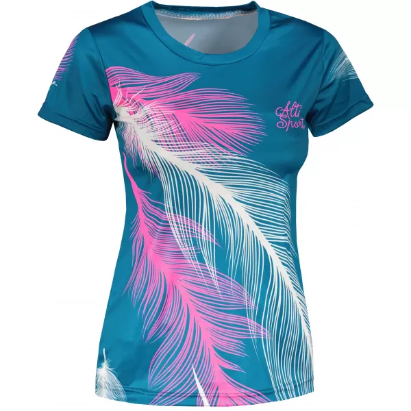  Hochwertiges Funktions-T-Shirt für Damen ALTISPORT VOJ/ALW001TR01 PETROL/ROSA 