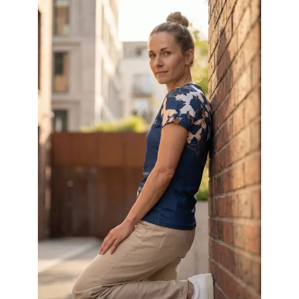  Hochwertiges Funktions-T-Shirt für Damen ALTISPORT VOJ/ALW002TR01 MARINE/BRAUN 