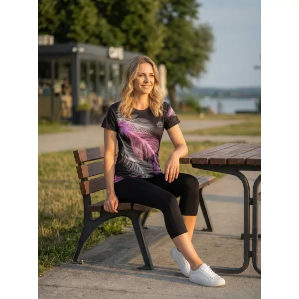 Hochwertiges Funktions-T-Shirt für Damen ALTISPORT VOJ/ALW001TR01 SCHWARZ/HELLROSA 