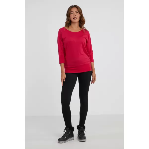  Damen-T-Shirt mit 3/4-Ärmeln SAM 73 SELMA WT 896 DUNKELROSA 